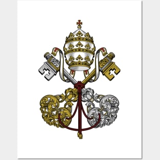 Emblem of the Papacy Holy See Posters and Art